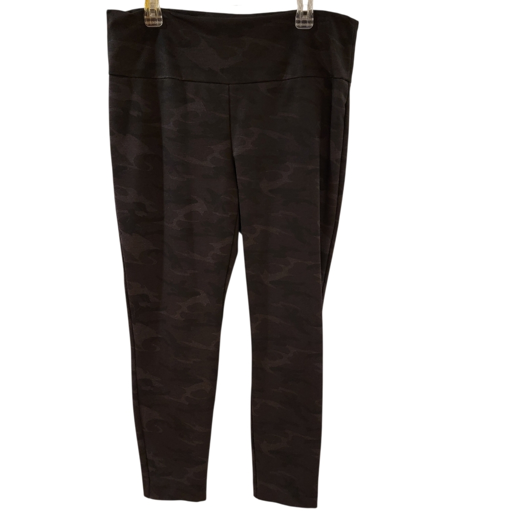 Nicole Miller Leggings Black Gray Camo High Rise XL